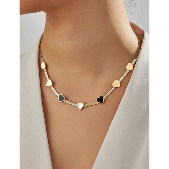 Beautiful Seven Heart Stainless Steel Necklace - Picture 1 of 4